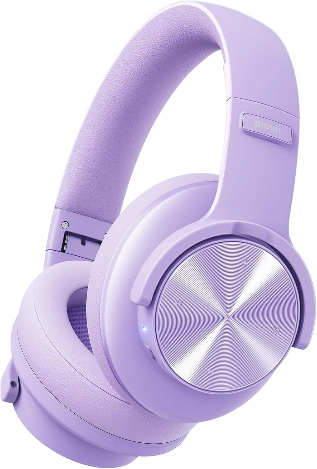 Picun B8 Headphones, Wireless Bluetooth, 120H Bluetooth Headphones, 3EQ Music Mode, Hands-Free Calls, Deep Bass Headphones for Travel, Home, Office, Mobile Phone PC (Purple)
