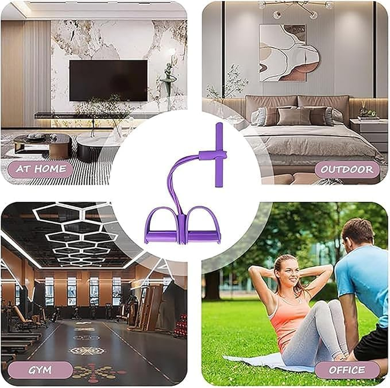 Multifunctional Tension Cor, Multi-Fonction Tension Rope 4/6/8 Tubes Resistance Bands with Handles, Stirrup Puller for Exercise for Women, Foot Pedal Resistance Band for Men Women image number 4