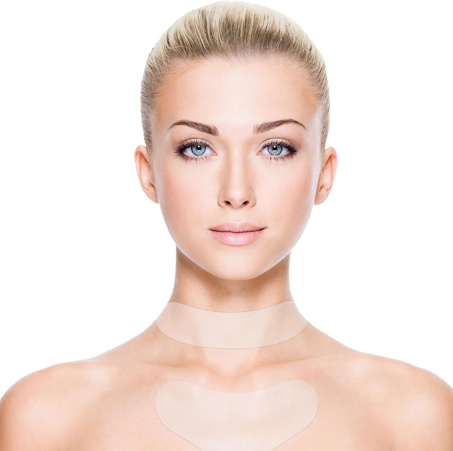 Lasuroa 4Pcs Chest & Neck Wrinkle Pads, Silicone Transparent Cleavage & Decollete Patch Beauty Accessories for Woman Smoothing Skin image number 2