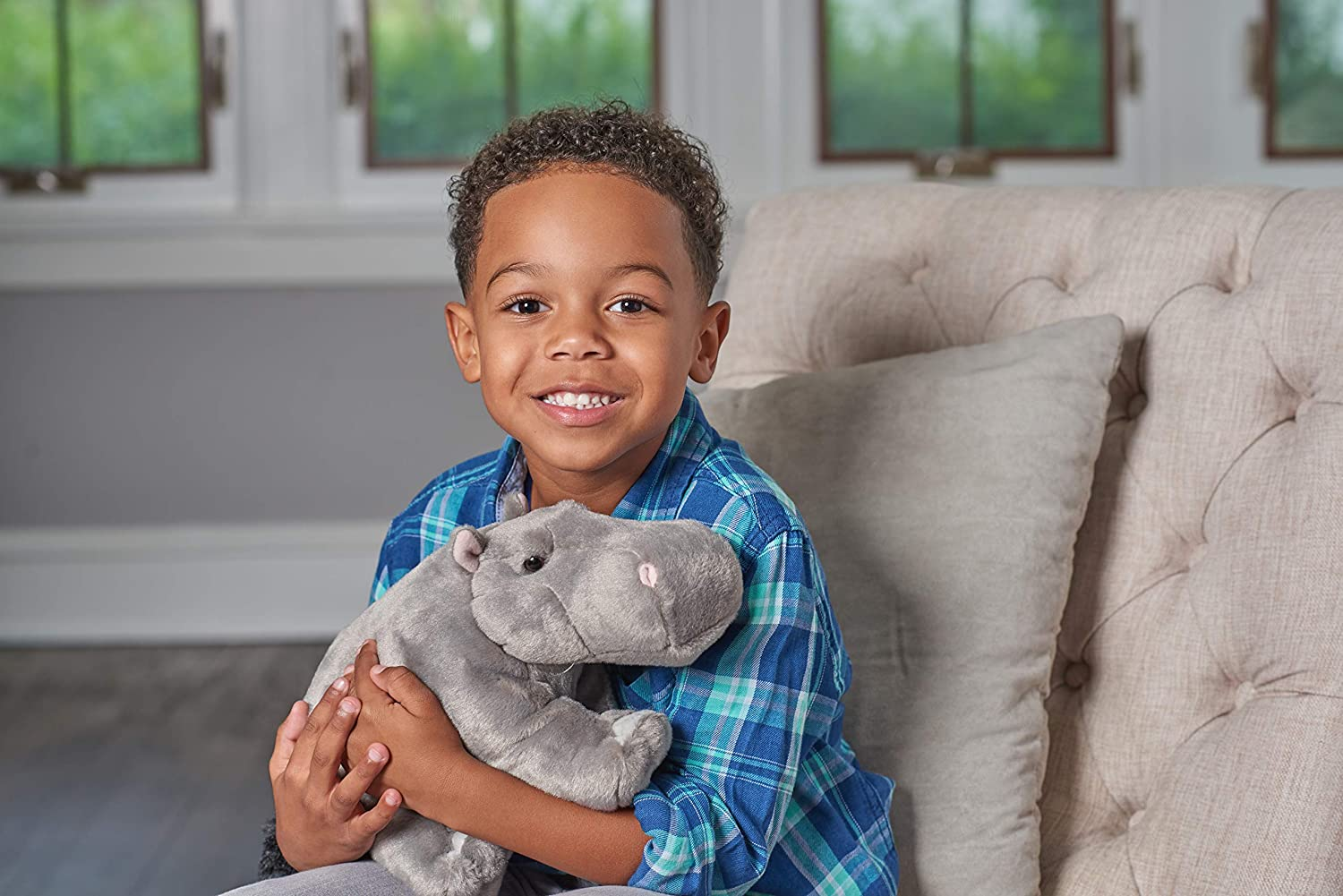 Wild Republic 16620 Hippo, Stuffed Animal, Plush Toy, Gifts for Kids, Cuddlekins, 12" image number 4