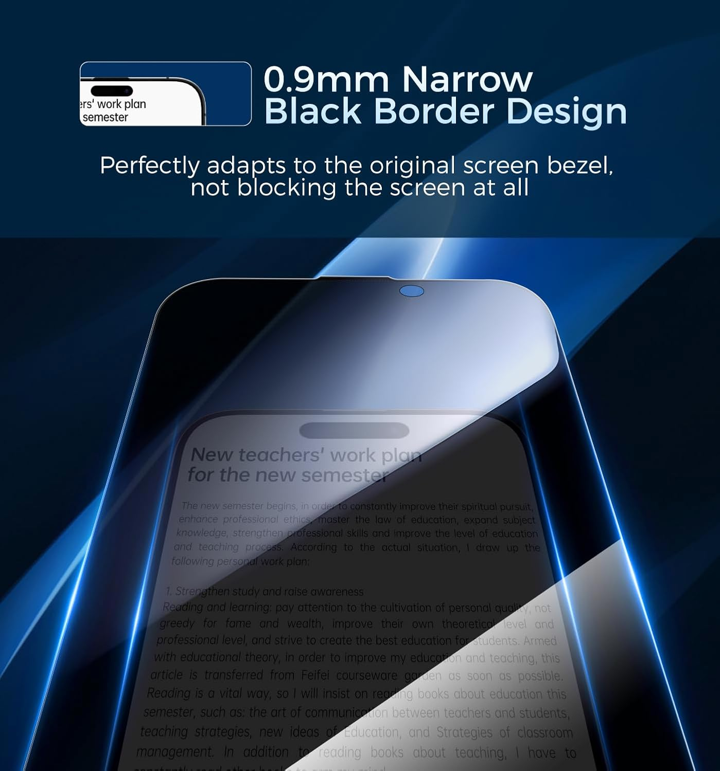 MAGIC JOHN 3Rd Gen Upgraded for Iphone 16 Privacy Screen Protector 6.1 Inch, 25&deg;Anti-Spy Screen, Shockproof Tempered Glass, Auto Dust-Removal, Bubble Free, Easy Installation, 2 Pack image number 3