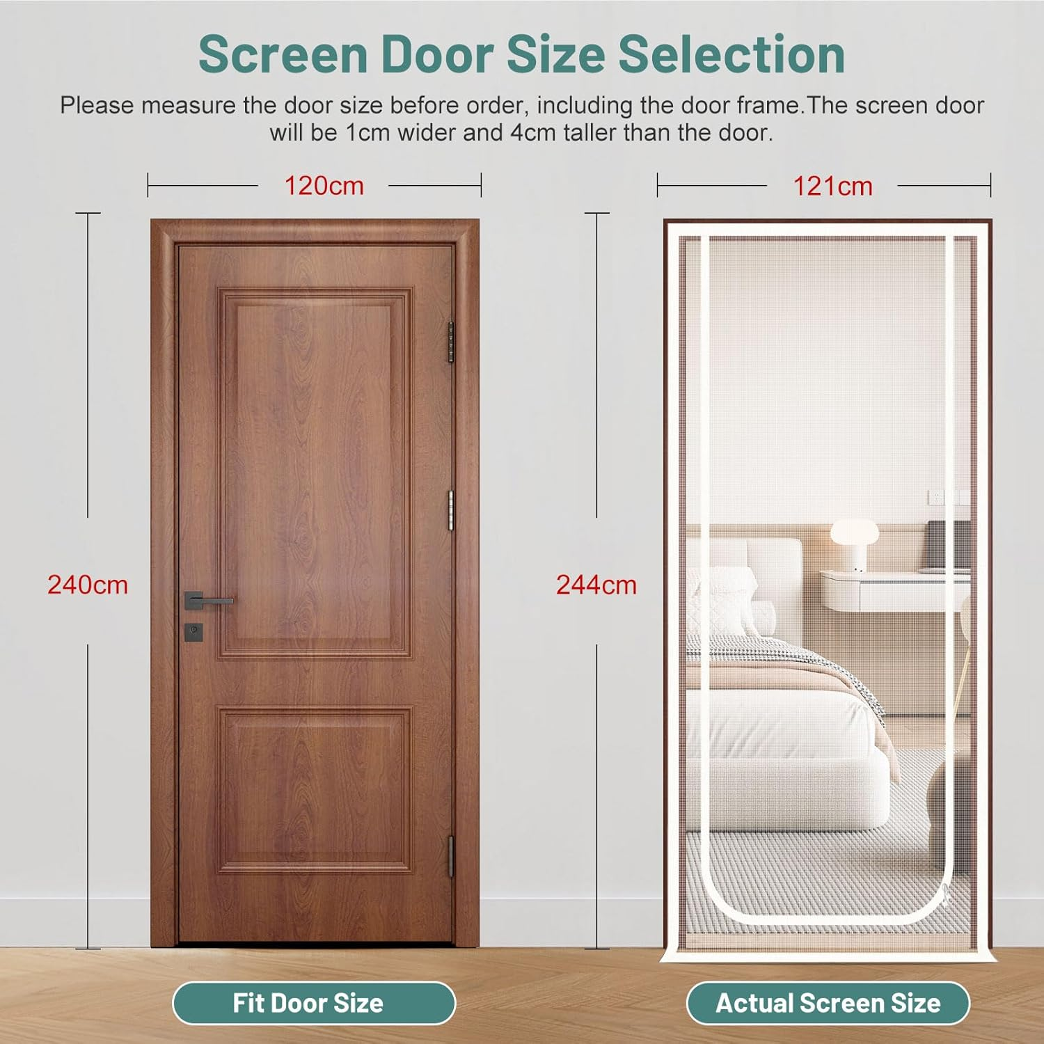 Earrck Cat Screen Door, Reinforced Mesh Screen Door for Introducing New Cats, Keep Pets Indoor & Allow Fresh Air Flow, Scratch Proof, Double-Sided Zipper (Fits Door Size : 120Cm X 240Cm) image number 4