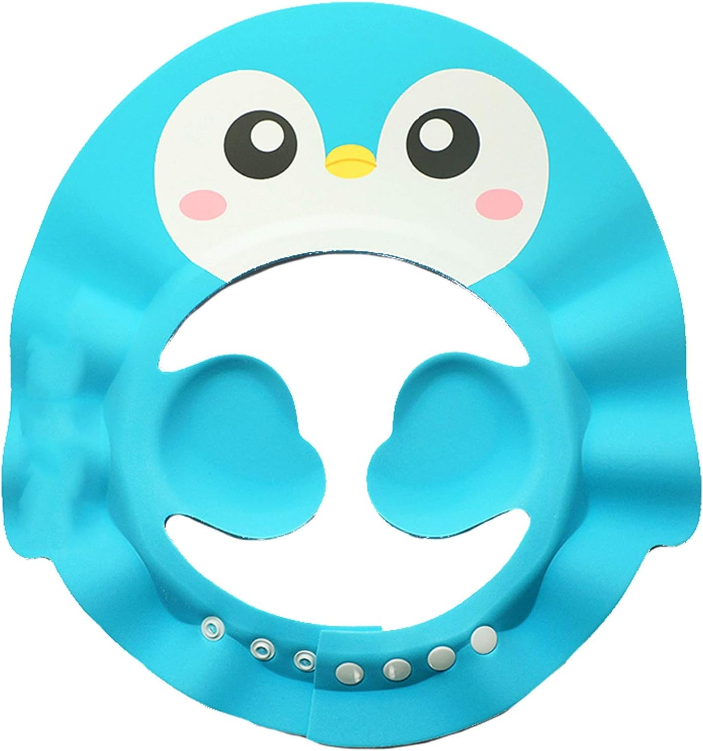 Useful Children'S Shampoo Big Hat Waterproof Thick Silicone Shower Cap Ear Protection Design Four-Speed Adjustment Suitable for Ladies, Children and Girls, Travel Sp (Color : Light Blue) image number 3