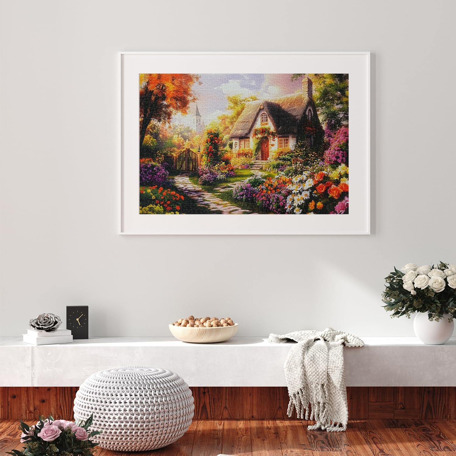 Jigsaw Puzzles for Adults 1000 Pieces Impossible Hard Difficult Challenging Puzzles for Adults 1000Pc Puzzle Country Garden House Landscape Jigsaw Puzzle 1000 Pieces 28 X 20 Inch image number 3