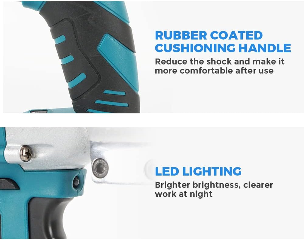 Yarra Supply Electric Metal Scissor 1.5Mm Metal Sheet Shear Cutter Cordless Electric Scissor, Brushless Metal Straight Cutter with LED, for Fabric Leather Felt Metal Sheets, Compatible MAKITA 18V image number 5