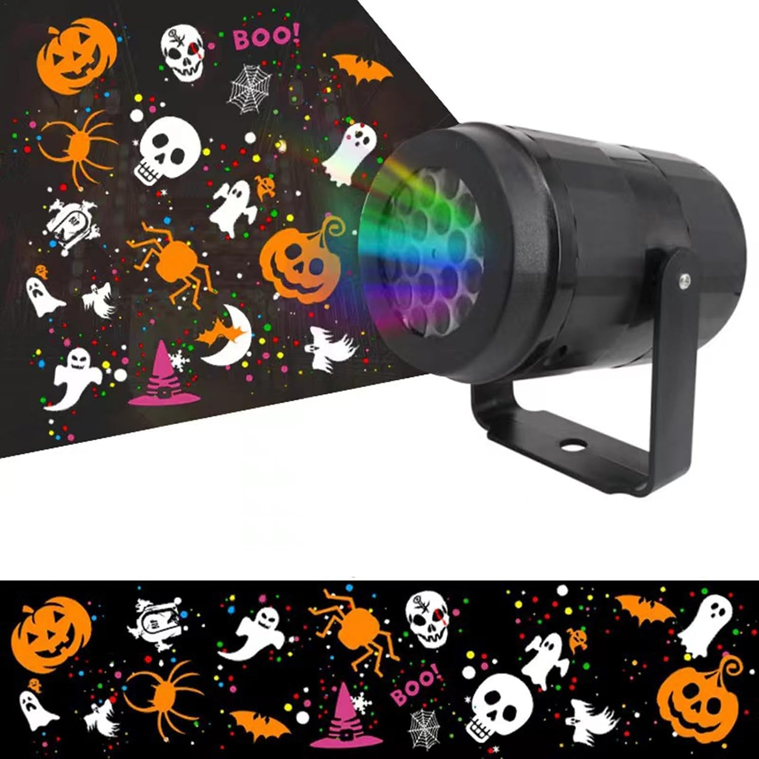 Halloween Decorations Projector Lights - LED Landscape Spotlight Indoor Outdoor Halloween Decor | Moving Halloween Patterns Projector Lights for Indoor Halloween Holiday Night Gathering Party image number 2