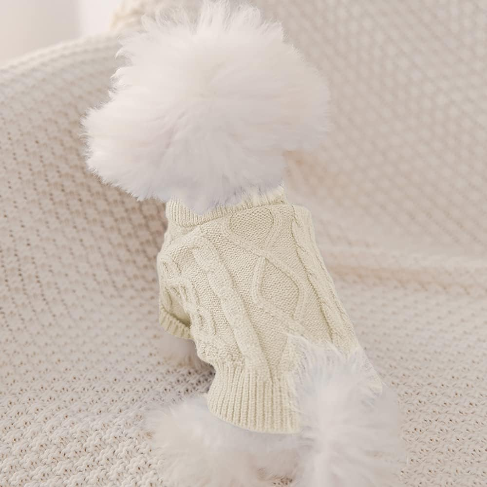 SYPLAUYE Cats Coat Vest Jumper Dog Sweater (Light Apricot, Medium)