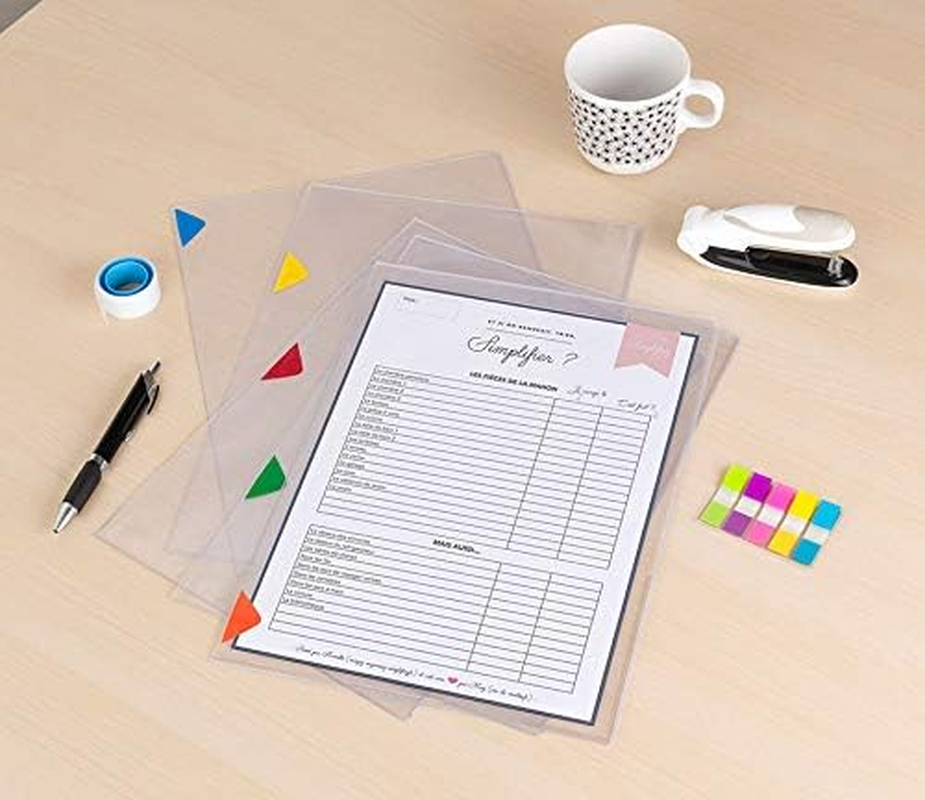 Tarifold ES 511519 - Pack 5 Nail File PVC A4+ PVC Long Life, Extra Heavy Duty - Large Capacity, Assorted Colors, 5U. image number 2