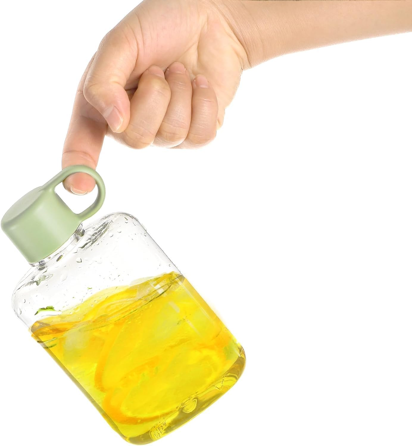 1Pc 360Ml Flat Portable Purse Square Water Cup, Slim Square Pocket Bottle, Portable Flat Slim Drinking Bottle, Green image number 4