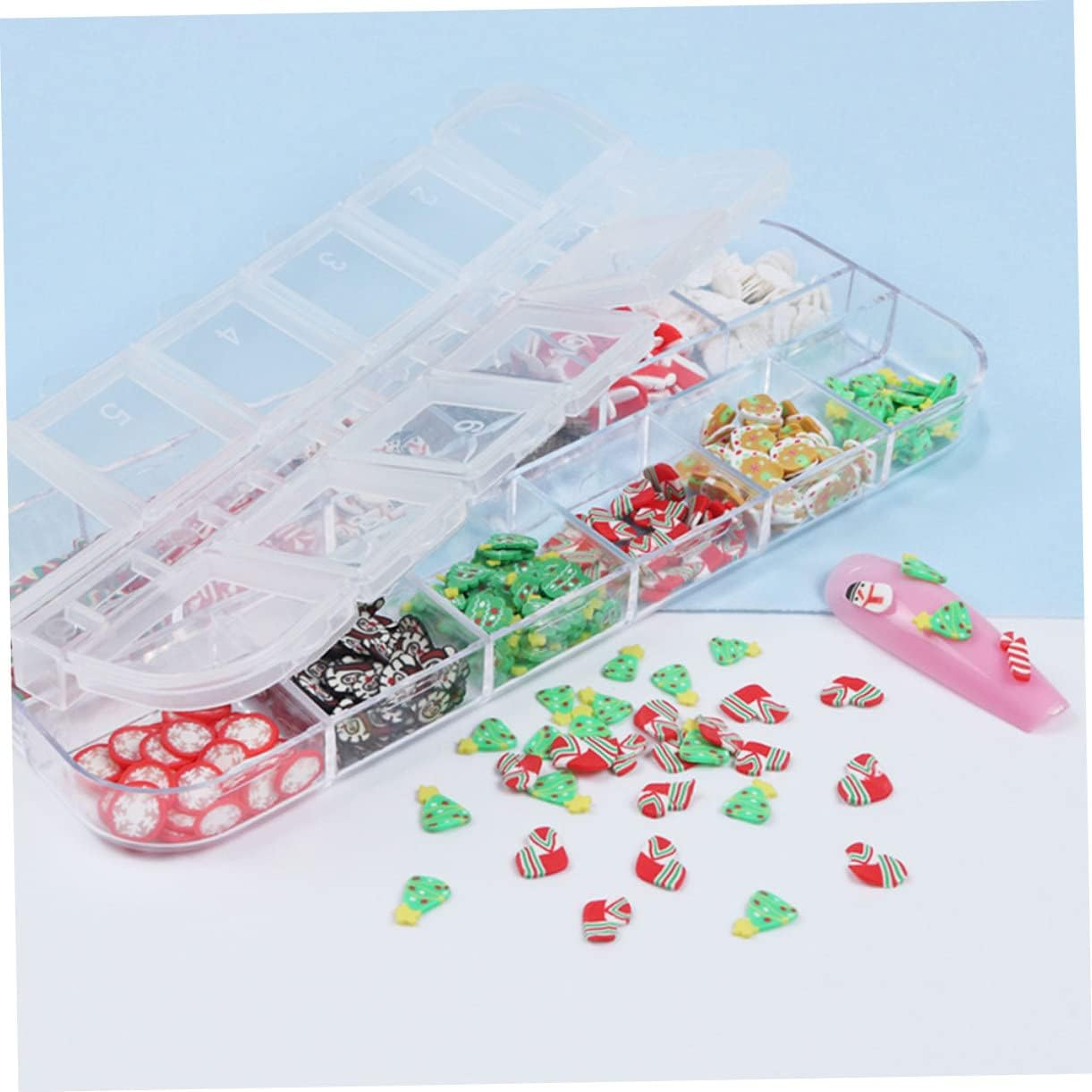 FRCOLOR Chic Christmas Style Nail Decors for Xmas Xmas Themed Manicure for Party Women