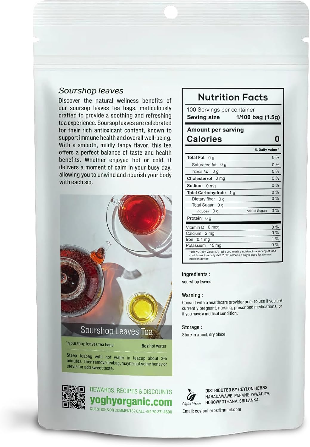 Top 50 Soursop Graviola Leaves Tea Bags, Pure, Organic, Non-Gmo, Handmade, Made with Natural Materials- Biodegradable Tea Bag, Made of 100% Soursop Leaf image number 4