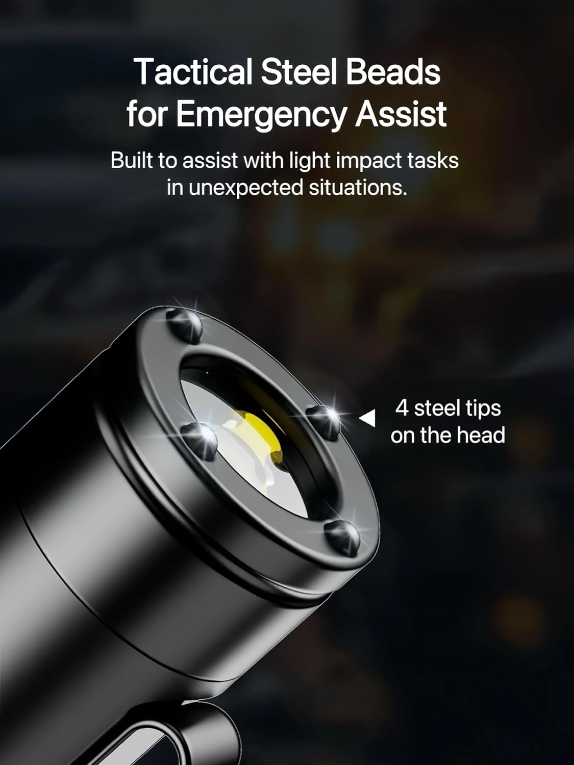 Taclites Mini-The Ultimate Everyday Micro Tool, Rechargeable LED Magnetic Super Bright Tactical Flashlight, Flashlight High Lumens, Portable Keychain Flashlight, with Hat Clip, 3 Brightness (A) image number 4