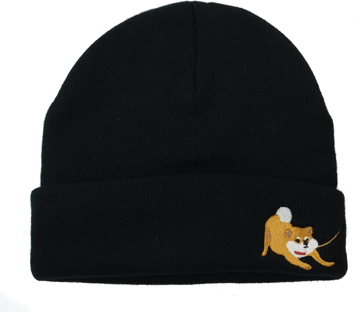 フレンズヒル(Friendshill) Friends Hill YW-306-501 Shiba Ear Knit Embroidered Knit Hat, Black