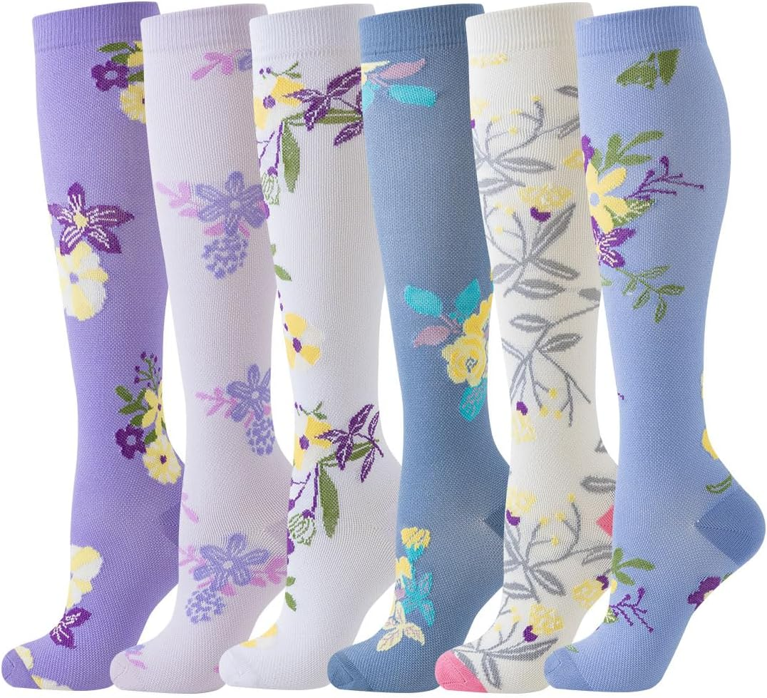 Nylon Compression Socks for Men Women Compression Stocking Best Support for Athletic Travel,Running,Cycling image number 6