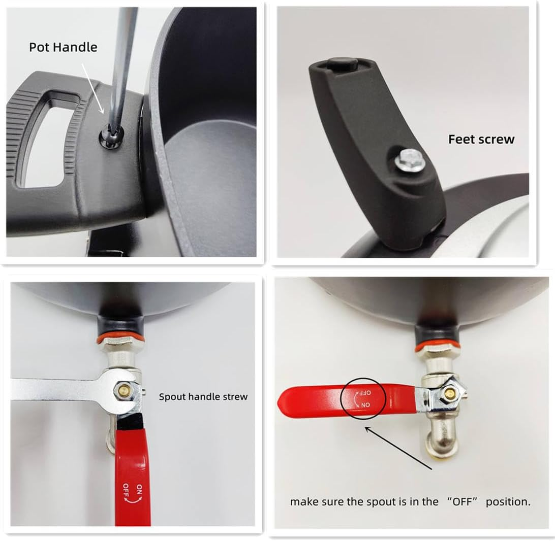 Electric Wax Melter for Candle Making with Pot Stand, 7 Qts (14 Lbs), Soy Wax Melting Pot Kit with Quick Pour Valve image number 6