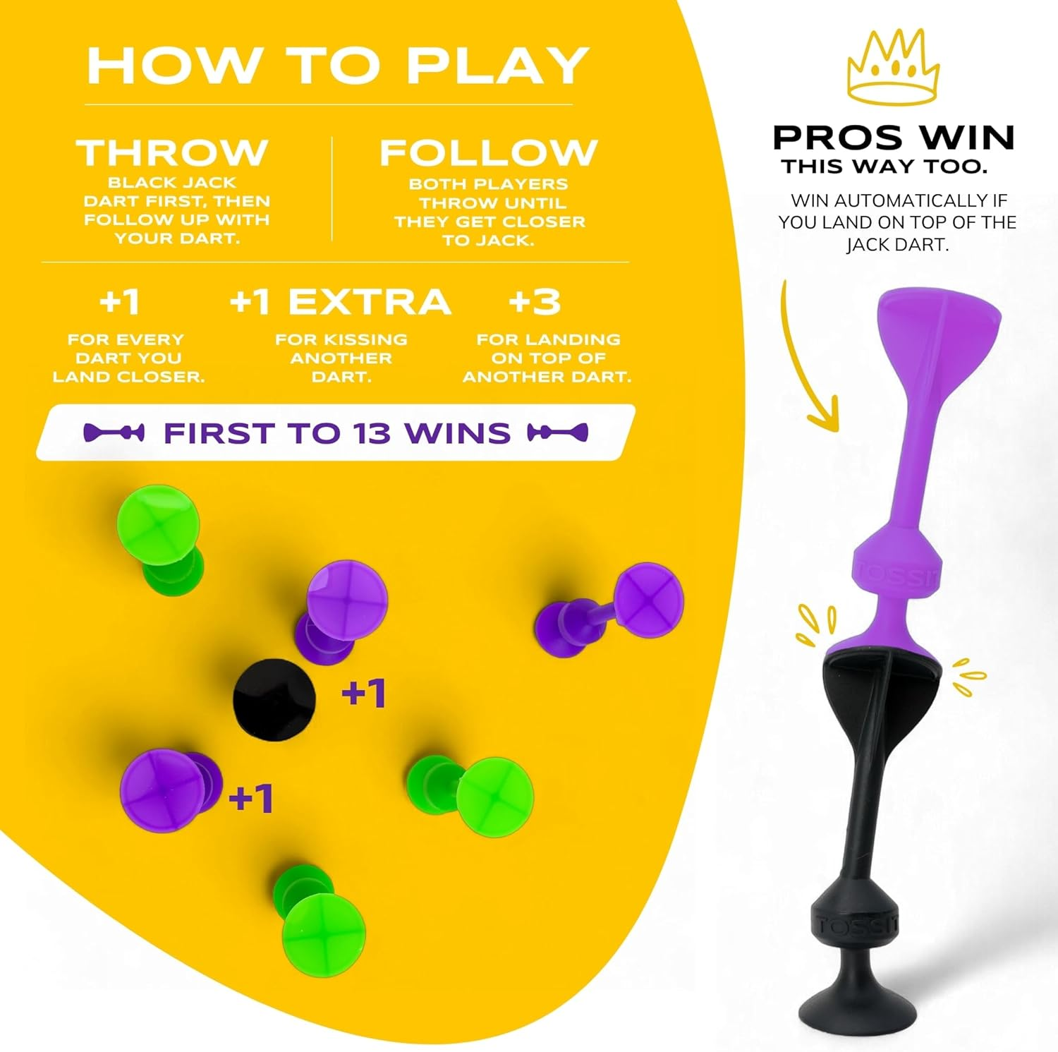 TOSSIT Game Set - Indoor, Outdoor Suction Cup Throwing Party Game - Family Friendly - Portable Fun That Sucks! image number 1