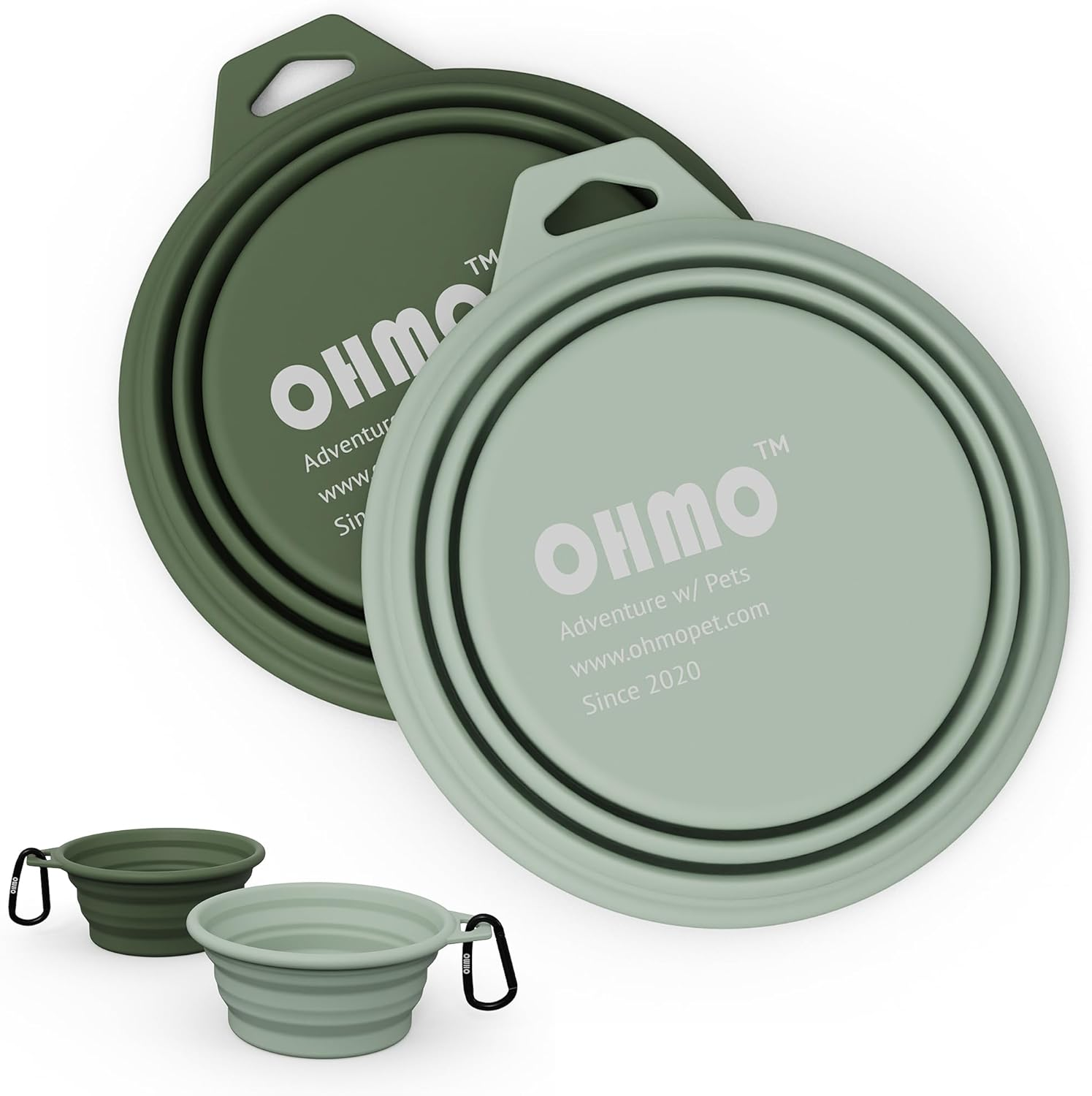 OHMO Spill Proof Collapsible Dog Water Bowl 24Oz for Cars, No Splash Portable Bowls for Dog Travel, Pet Essentials for Road Trips, Cat Travel Accessories