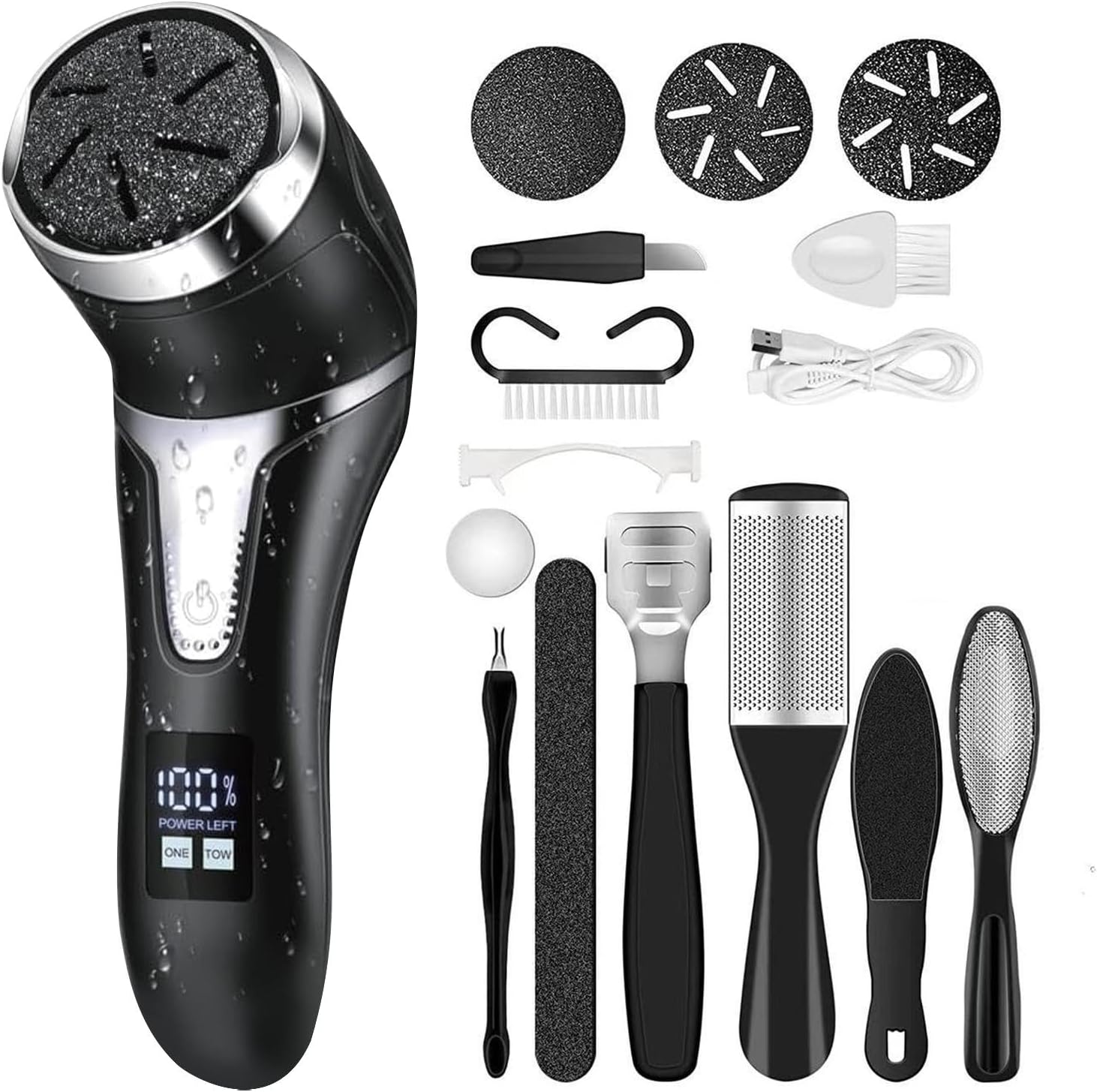 Eoixuqba Electric Foot File Manicure Pedicure Tool - Electric Foot Grinder - LED Display Professional Feet Tools for Dead, Hard Cracked Dry Skin image number 5
