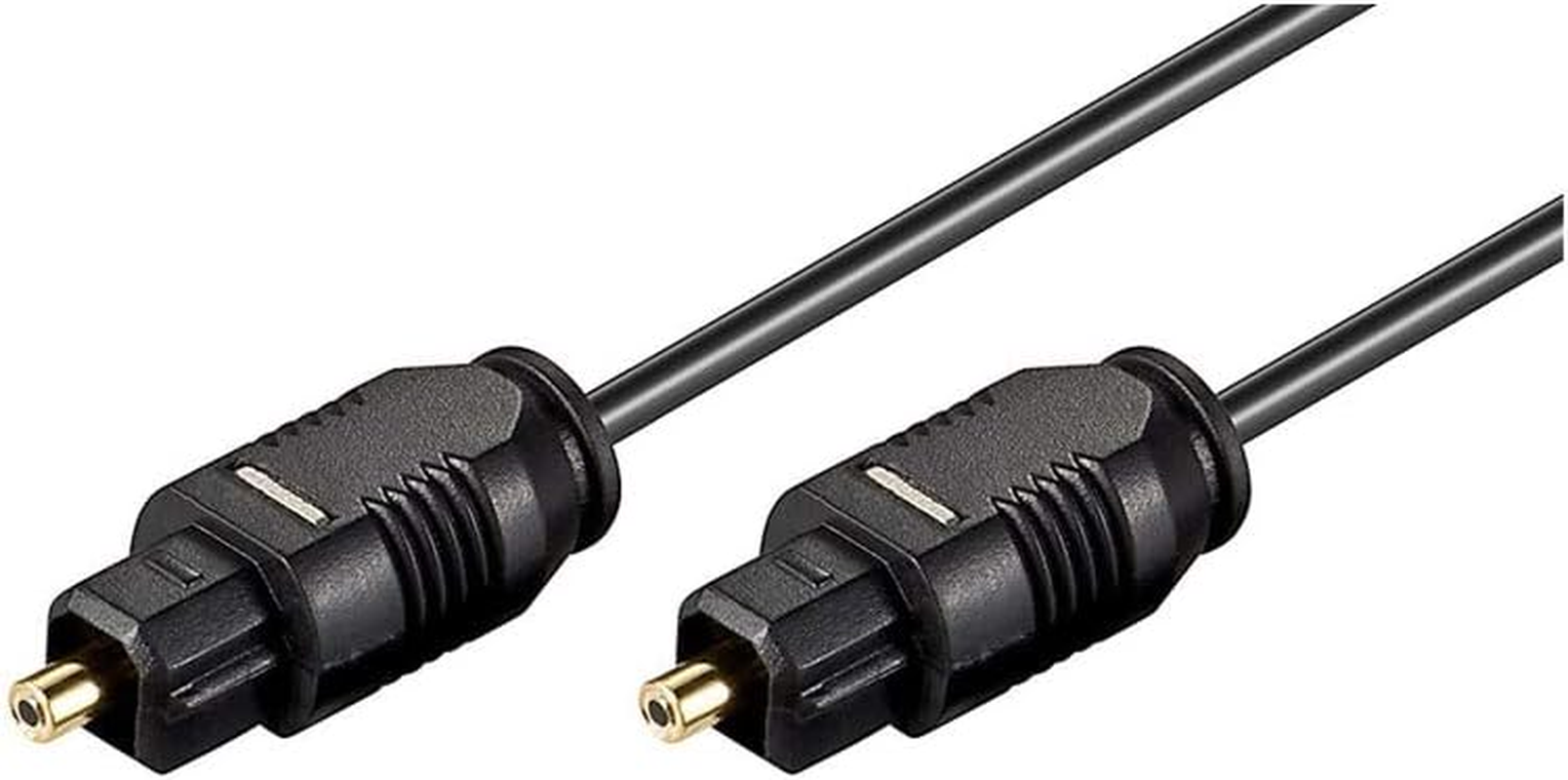 Goobay 50216 Optical Audio Cable - Black, 2.2Mm Diameter, 1M Length | High-Quality Digital Sound Transmission