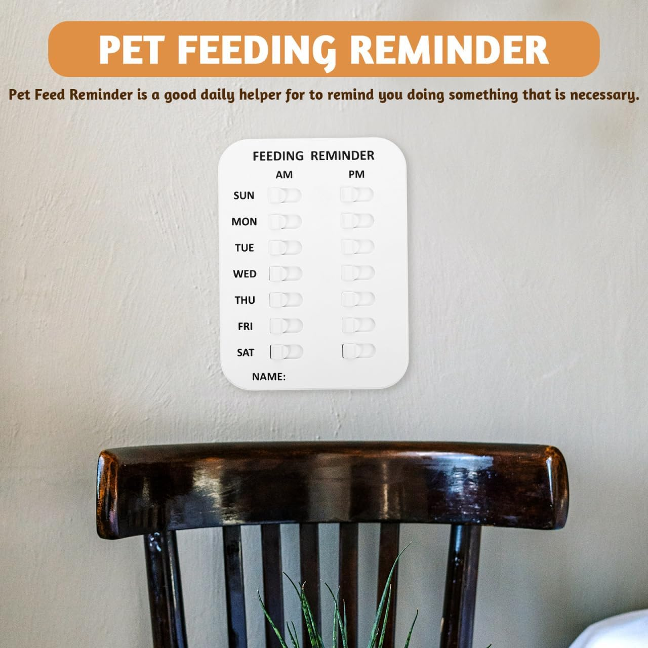 STOBOK 2Pcs Feeding Reminder Cat Feeding Chart Cat Feed Chart Dog Fed Sign Cat Necessities Dog Feeder Reminder Medication Reminder Tools Daily Indication Tool for Medicine and Food Tracking image number 3