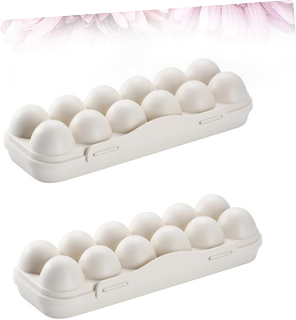 Jojofuny 2Pcs Storage Container Stackable Khaki Holder for Refrigerator Material for Kitchen Organization - Pink image number 4