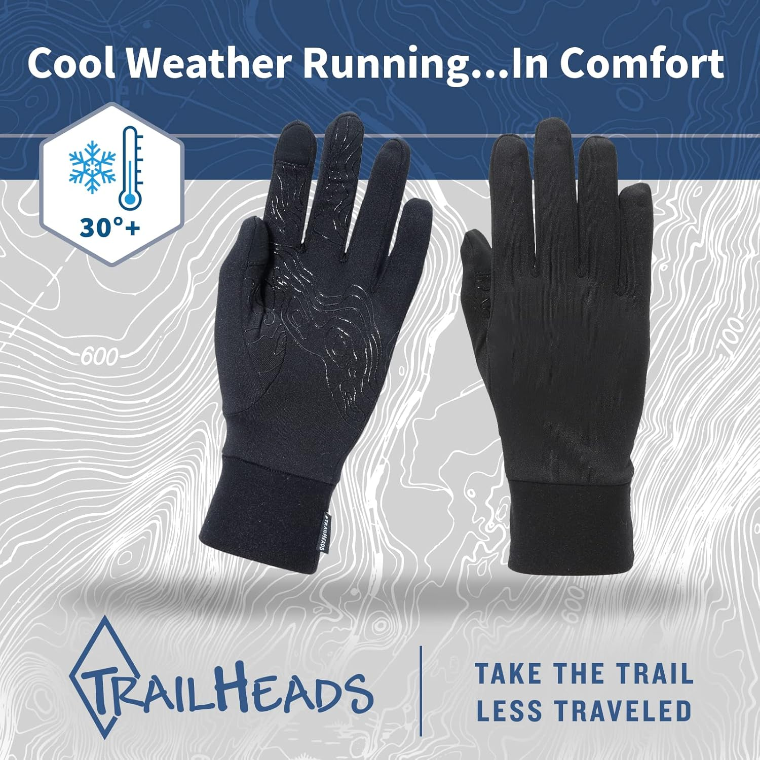 Trailheads Running Gloves | Lightweight Gloves with Touchscreen Fingers image number 4