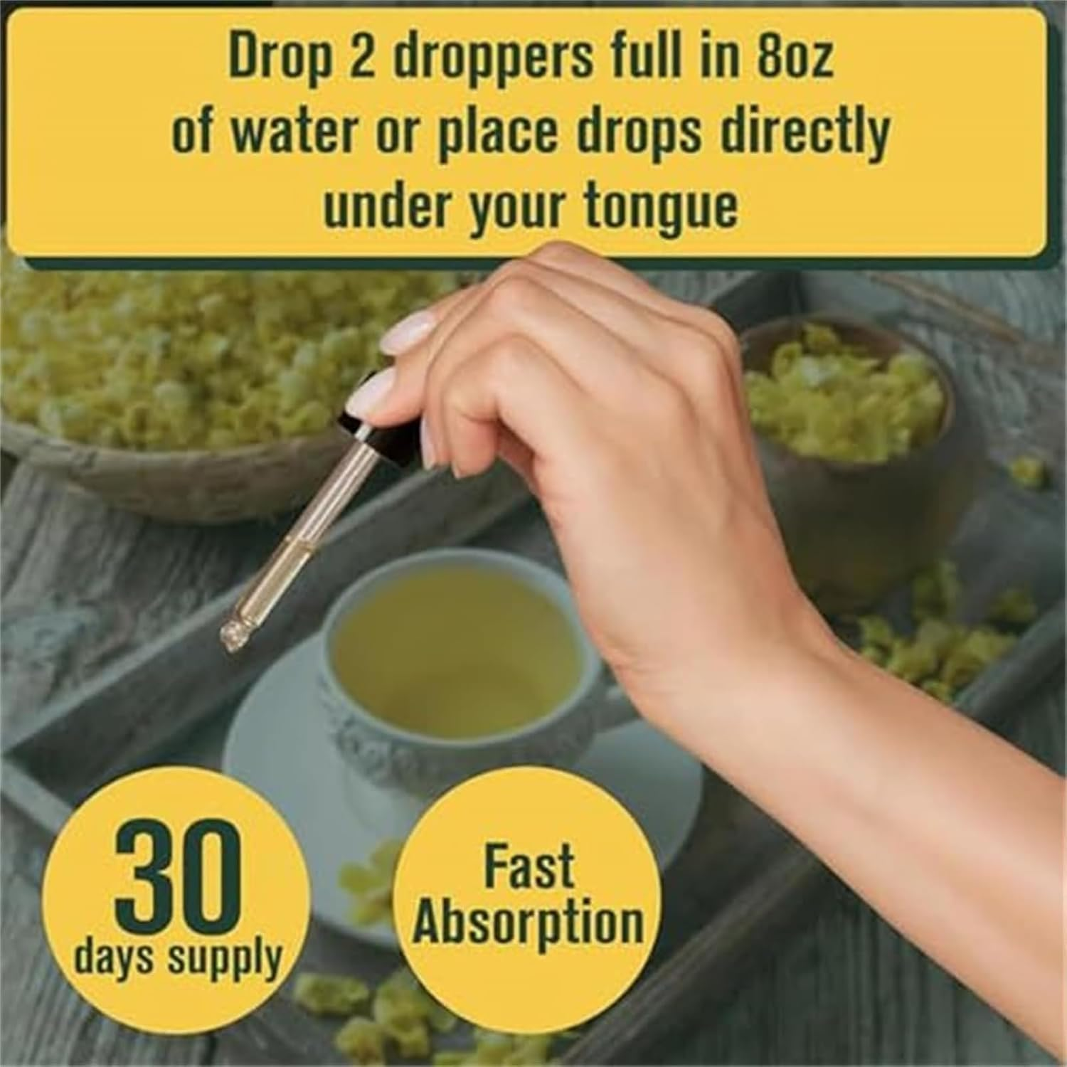 Organic Mullein Leaf Liquid Extract - Alcohol-Free Herbal Drops | Fast-Absorbing Formula - 60Ml image number 1