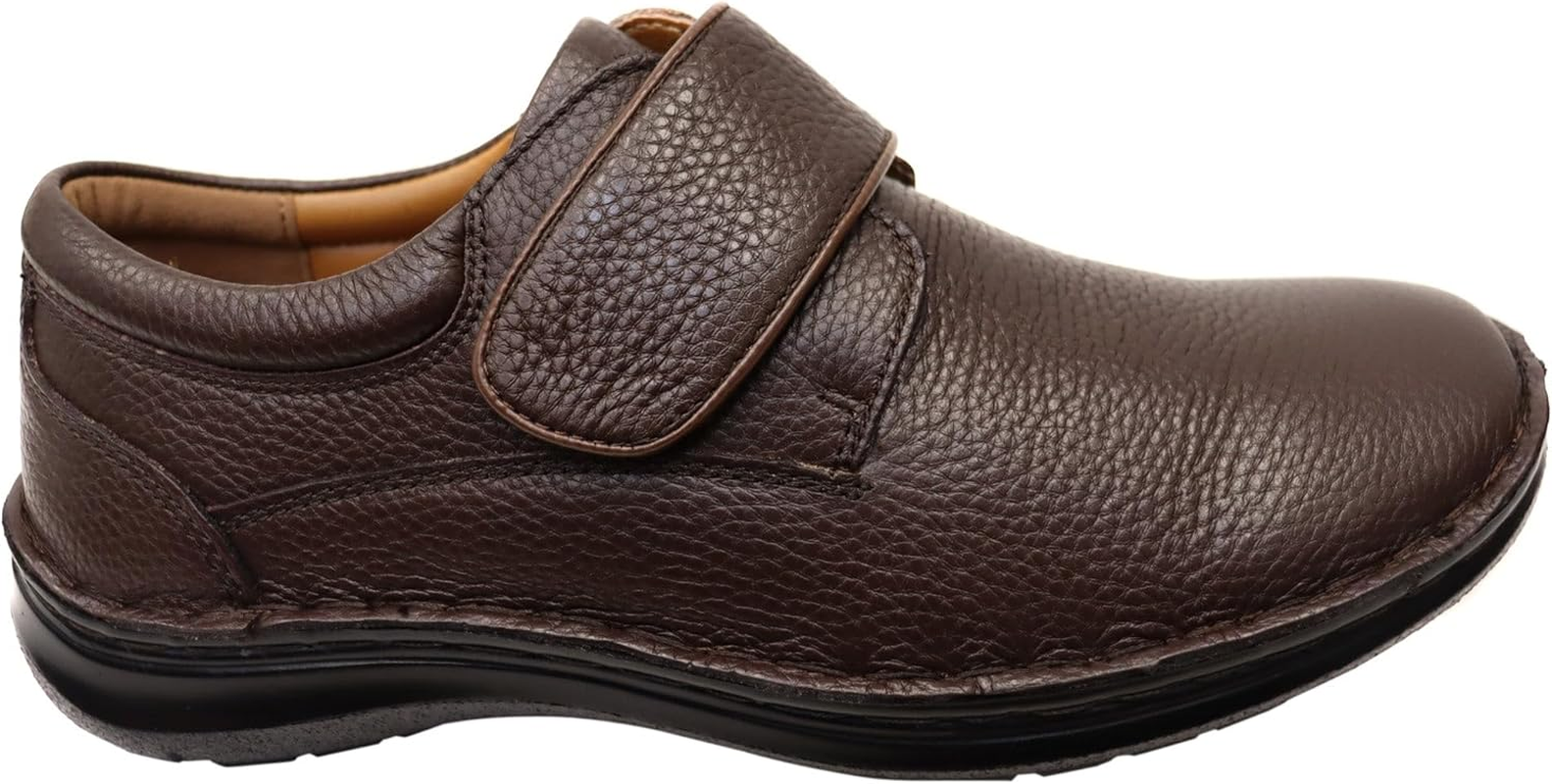 Hush Puppies Mens Bloke Brown Leather Extra Wide Slip on Work Dress Shoes 8.5 EEE (Extra Extra Wide) image number 2