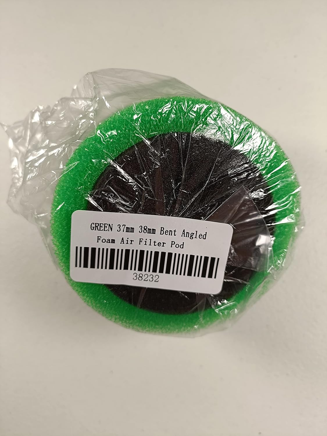 GREEN 37MM 38MM BENT ANGLED FOAM AIR FILTER POD PIT QUAD DIRT BIKE ATV BUGGY image number 2