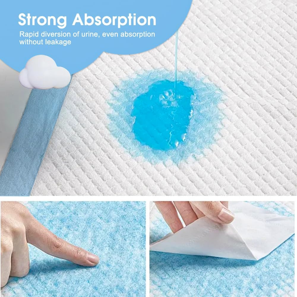 Felic 80-Count Disposable Bed Pads 90X60Cm, Baby Diaper Changing Pads Large, Economy Pads Adult Incontinence Bed Pee Underpads Absorbent Chucks for Adults,Kids,Elderly, Puppy Pee Pad (2Pack-80Pcs) - 2Pack-80Pcs image number 6