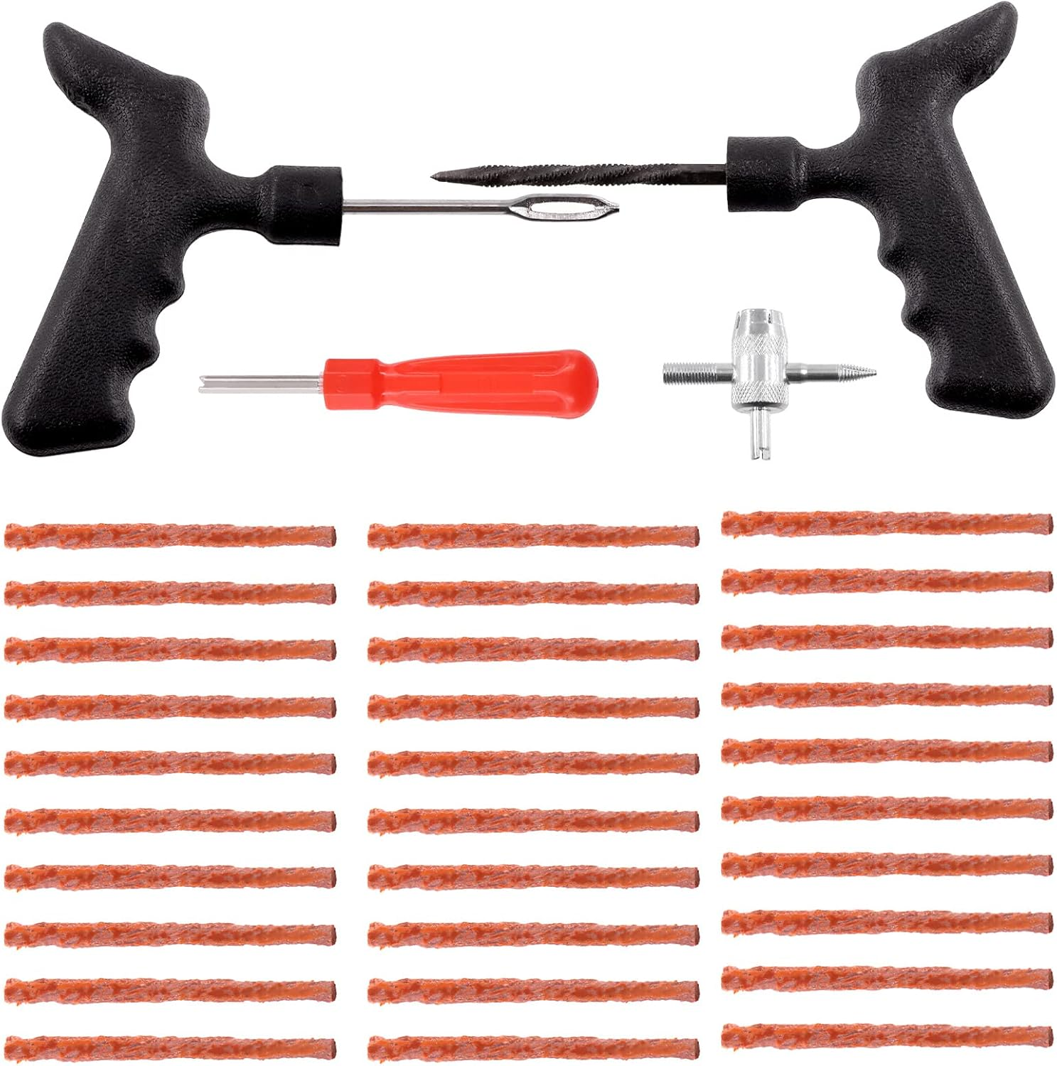 Tanstic 8Pcstire Repair Tools with Plugs Sets for Car, Truck, Motorcycle, ATV, RV, Tractor image number 6