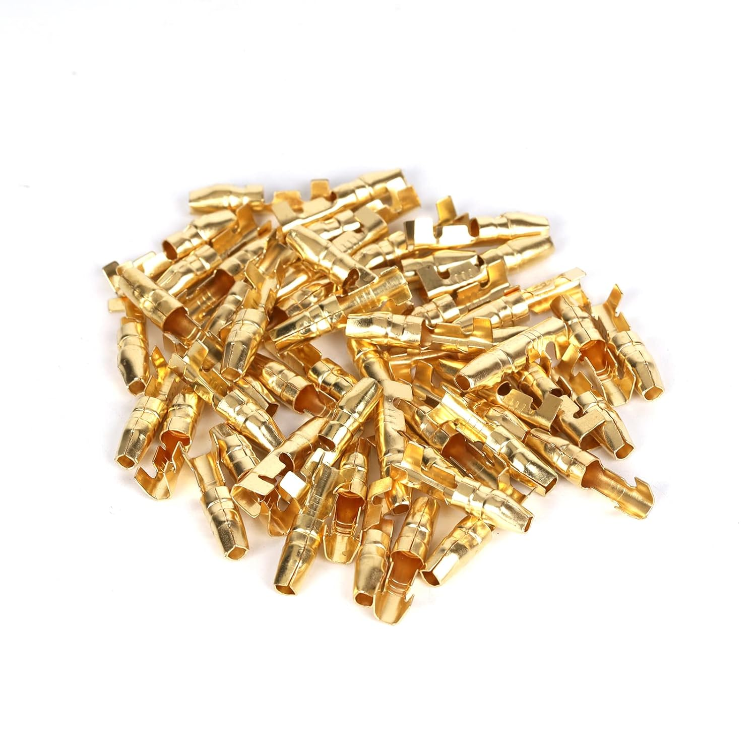 Ruimou 200Pcs 3.9Mm Gold Bullet Wiring Brass Terminal with Insulation Sheath Kit for Wire Connection, Car, Boat, Motorcycle,Bike image number 6