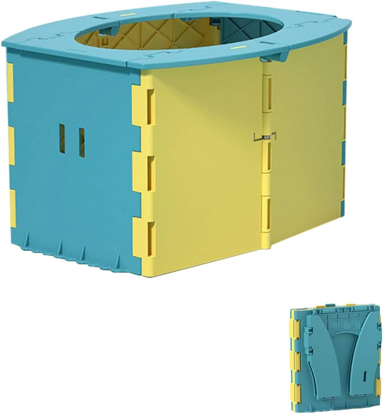 Travel Potty for Kids, Reusable Portable Folding Potty for Toddler, Travel Foldable Toilet for Travel Outdoor Camping, Toddler Potty Seat for Baby Potty Training (Yellow) image number 2