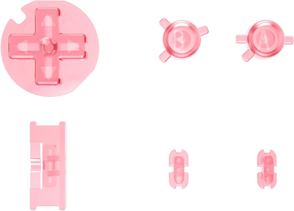 Extremerate Cherry Pink Replacement Full Set Buttons for Gameboy Color GBC - Handheld Game Console NOT Included image number 4