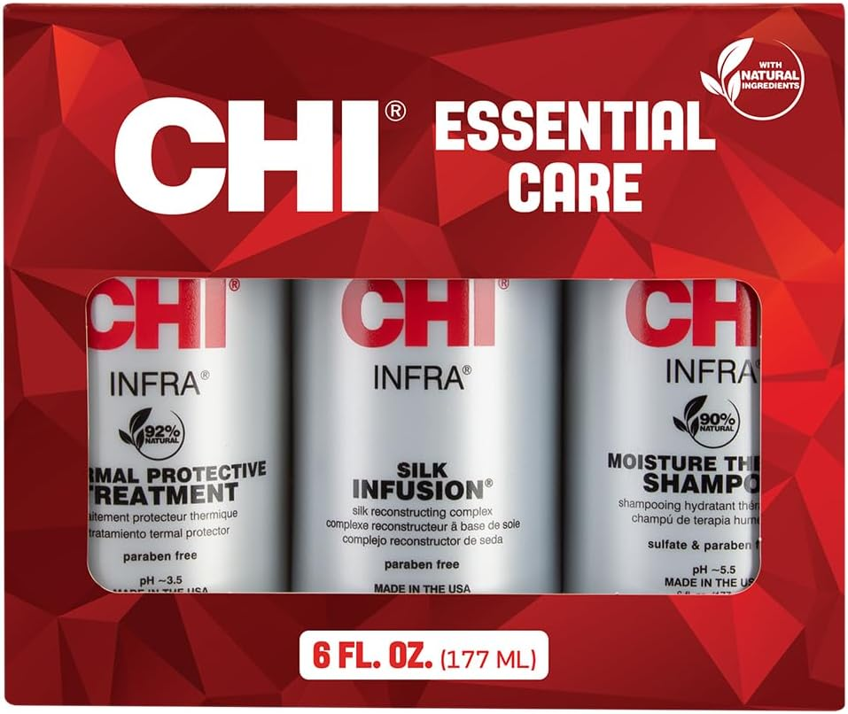 CHI CHI Infra Trio Kit for Unisex 3 Pc 6Oz CHI Silk Infusion, 6Oz CHI Infra Shampoo, 6Oz CHI Infra Treatment image number 2