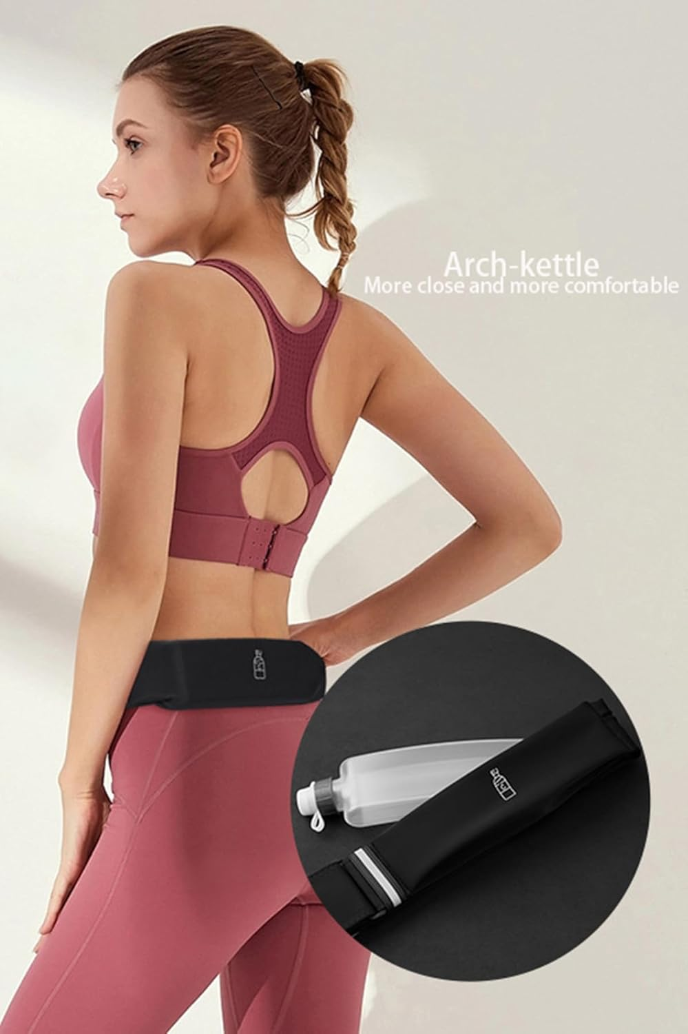 Bokmaton Slim Running Belt, 3-Pocket Adjustable Waist Bags, Waterproof Slim Fanny Pack for Men and Women, Holds All Iphone Models image number 7