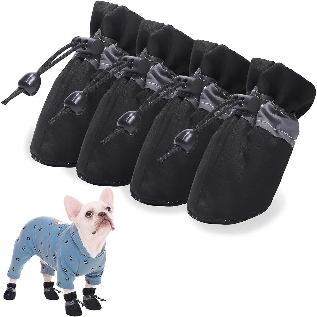 EODKSE 2 Pairs of Dog Boots Paw Protection - Soft, Adjustable Indoor Non-Slip Socks for Dogs on Hardwood Floors - for Aging Dogs, Offer Your Dog Optimal Comfort during All Activities image number 1
