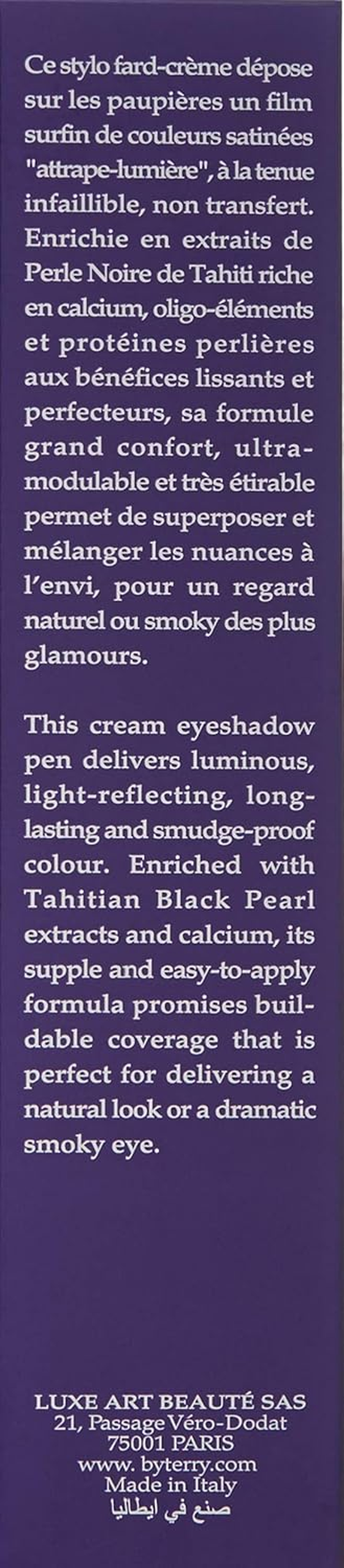 By Terry Ombre Blackstar Cream Eyeshadow, Water Resistant & Smudge Proof Pen, Long-Lasting Formula, Frozen Quartz image number 3