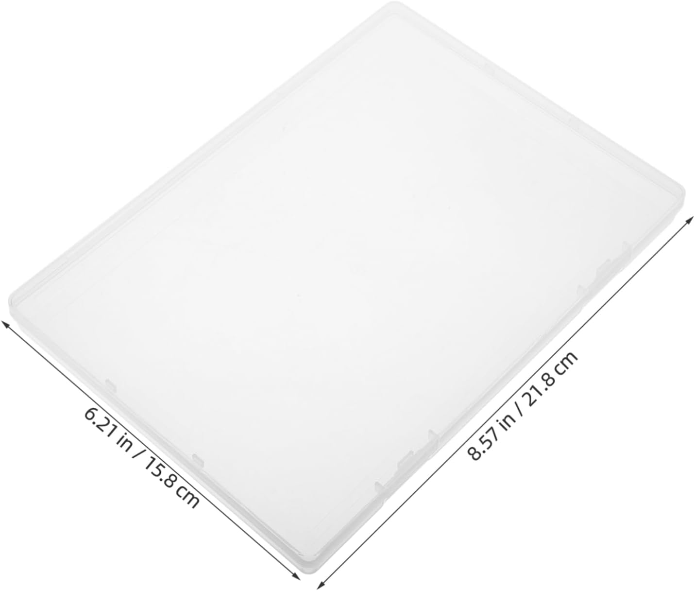 ULTECHNOVO 2Pcs Plastic Organizer Box for Birth Certificates Office File Storage Portable Document Holder Keepsake Container Lid for Home Office School Supplies and Items image number 3