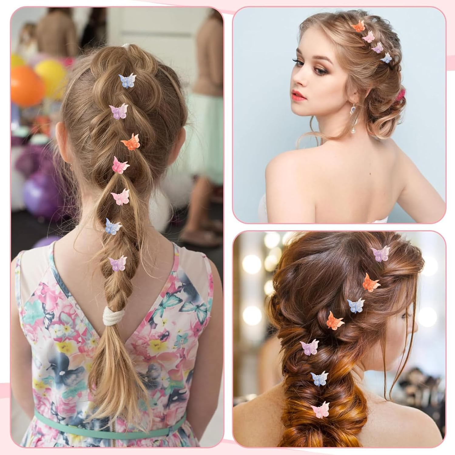 DHWEKU 30 Pieces Butterfly Hair Clips, Mini Butterfly Hair Clips for Girls, Butterfly Hair Clips, Small Butterfly Hair Clips for Women and Girls (Multicolor) image number 1