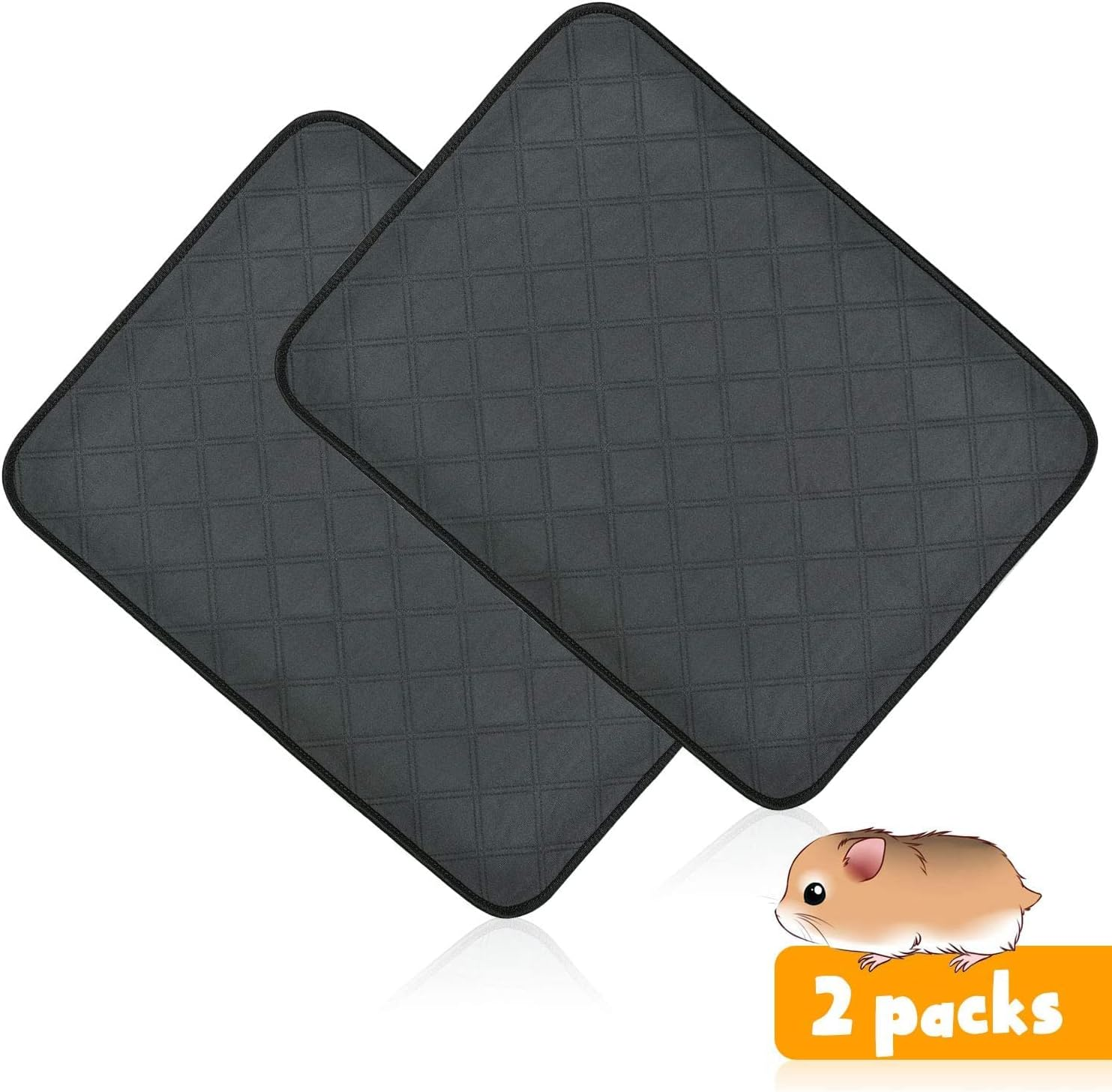 PIPI Pads for Guinea Pigs Cage Inserts 2 Pack Washable Guinea Pig PIPI Pads Waterproof Non-Slip Guinea Pig Bedding Super Absorbent Pee Pad for Small Animals image number 4
