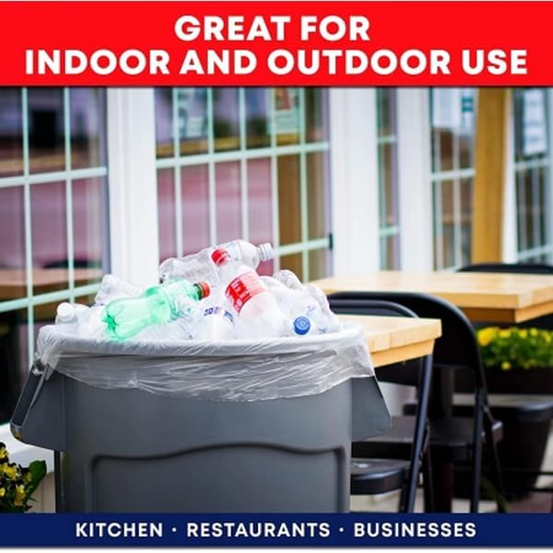 Garbage Bags 36L Carton of 1,000 - White Rubbish Bin Liners 65 X 56 Cm - 10 Um Standard Thickness - Waste Bags for Offices, Commercial Spaces, Household & Cleaning image number 2