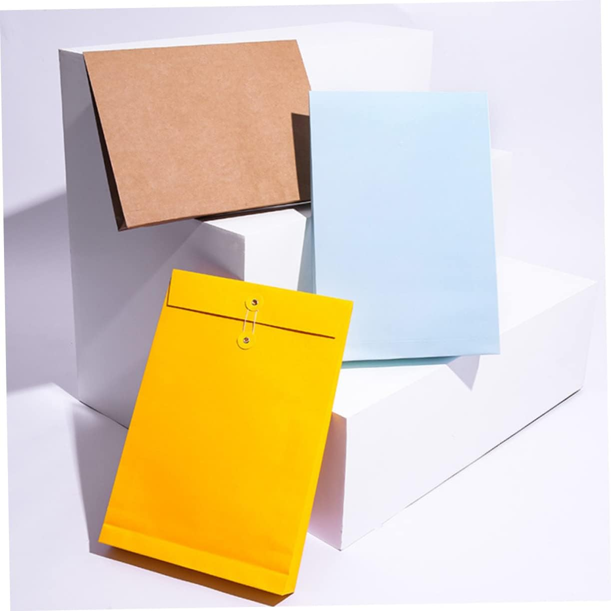 LAPYAPPE Document Carrier Bag File Bag 6Pcs A4 Size Kraft Paper with Handles Business Storage Case for Office School Supplies Document Organization and Clothes Packing image number 3