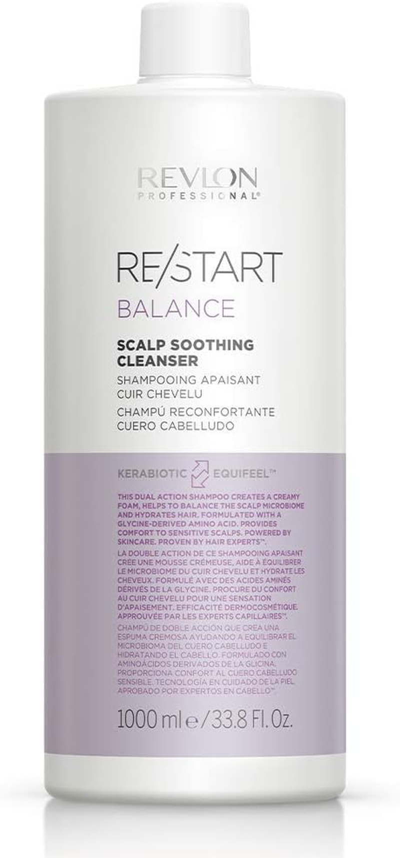 RE/START Balance Scalp Soothing Cleanser, 1000 Ml, Scalp Shampoo, Moisturises Hair, Mild Foam for Cleansing & Relaxing Sensitive Scalp