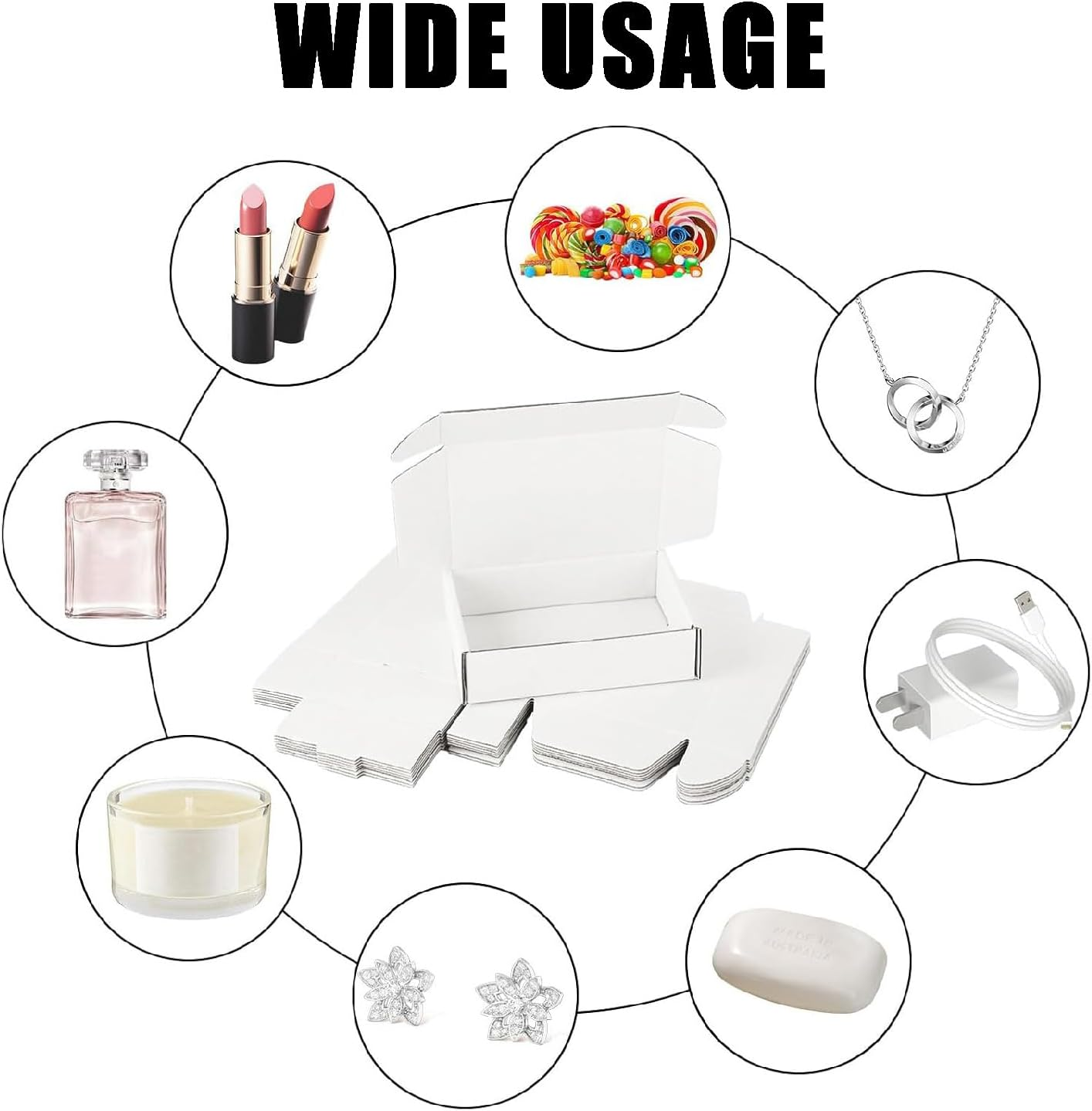 Wzenclave White Corrugated Cardboard Shipping Boxes 150X100X40Mm - Small Mailing Packaging Boxes for Posting, Packing & Storing, Small Business Parcel Post Boxes (25PCS)