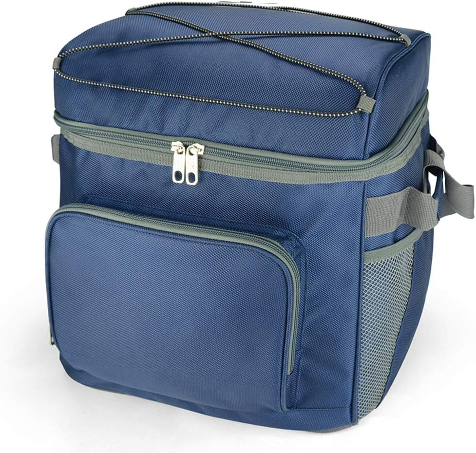 28L Large Soft Insulated Cooler Bag for Camping Outdoor,Picnic Large Cooler Bag Great for Outdoor, BBQ, Travel, Beach & Camping (Navy) image number 1