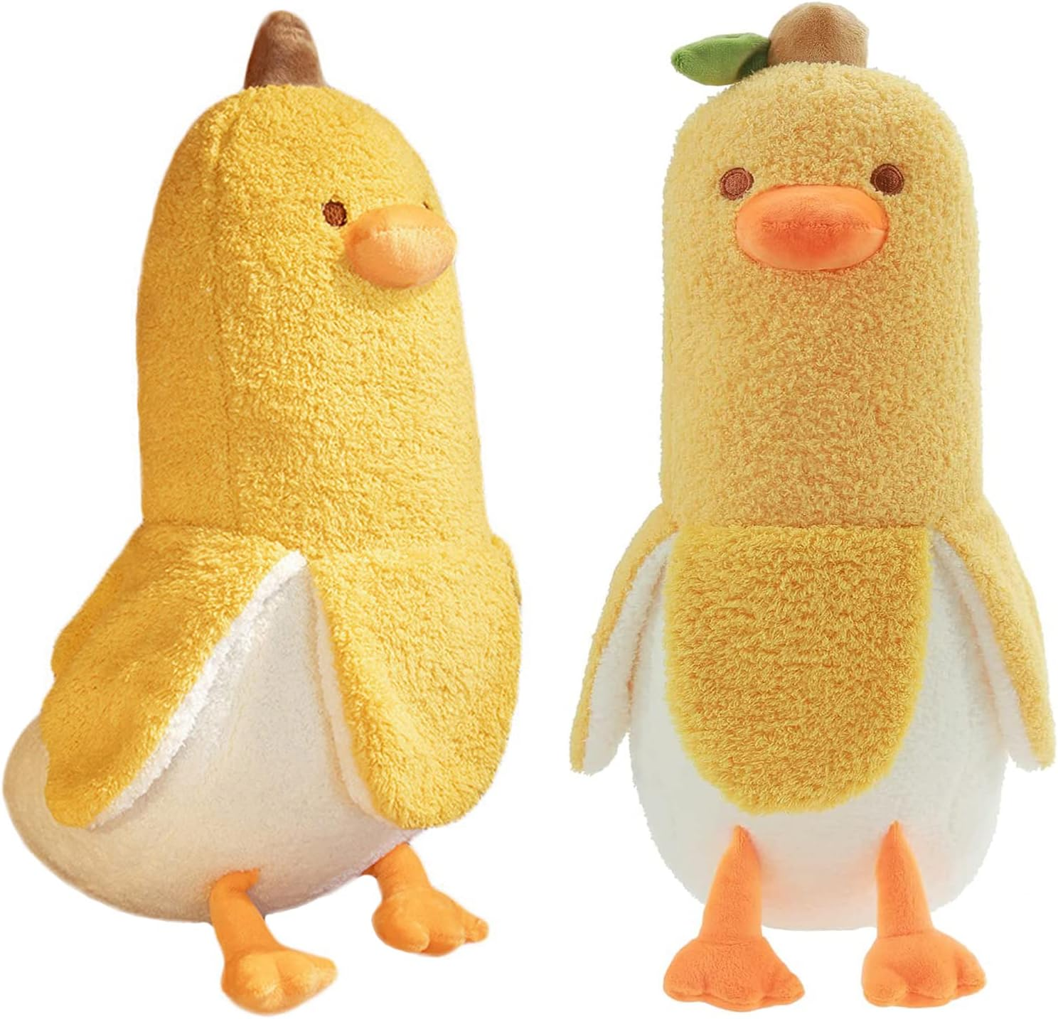 Banana Duck Plush Toy 19.6",Cute Plushies Banana Stuffed Animal,Duck Plushie Long Banana Duck Plush Pillow,Funny Hugging Pillow Sleeping Cushion Soft Gifts for Boys Girls Birthday Christmas(White)