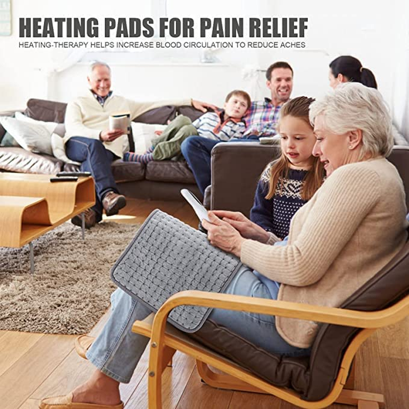 Heating Pad for Back Pain Relief Electric Heat Pad Ultra Soft with 10 Adjustable Temperature Settings 3 Timer Options Machine Washable (12 * 24 In) image number 2