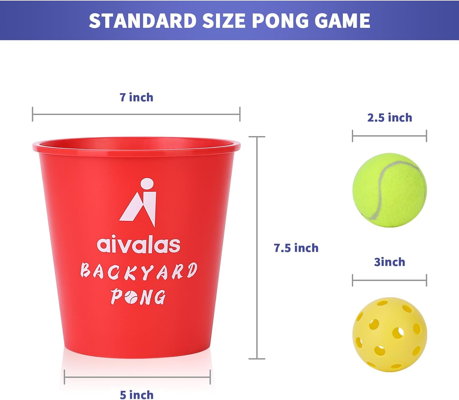 Yard Pong Outdoor Games, Giant Yard Games Set with 12 Buckets and Balls for Adults and Family, Toss Game Throwing Games for Beach, Camping, Lawn and Backyard