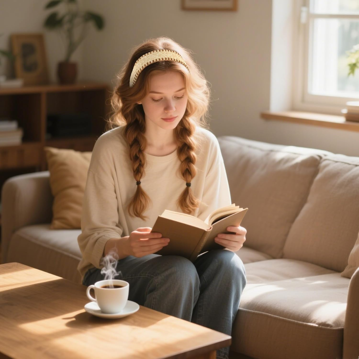 Bumlofa 3 Pieces Handwoven Headbands Women'S Set, Headband Wide Design - Natural Material Hair Accessories for Boho Look, Beach & Everyday Life, Stylish Headpiece